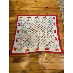Louis Vuitton x Takashi Murakami Monogram Cerises Silk Scarf – Limited Edition